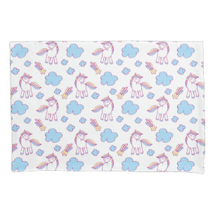 Housse D'oreillers Unicornes Et Nuages