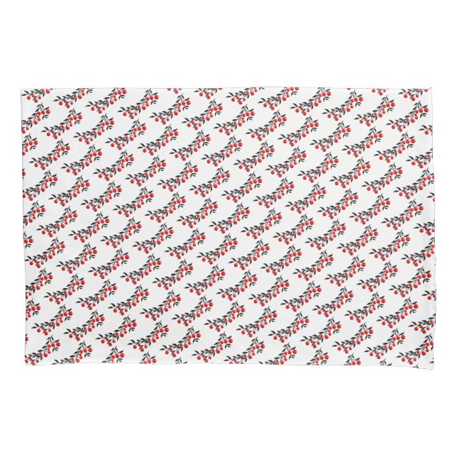 Housse D'oreillers Vacances Pillowcase-Red Berries (devant)