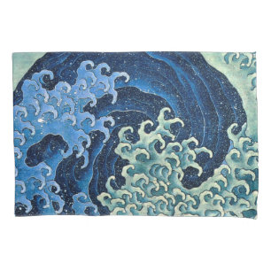 Housse D'oreillers Vague féminine de Hokusai Océan Vintage