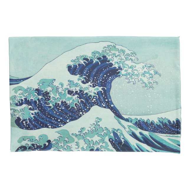 Housse D'oreillers Vagues bleues Hokusai (devant)