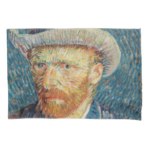 Housse D'oreillers Van Gogh - Autoportrait avec un Casquette gris