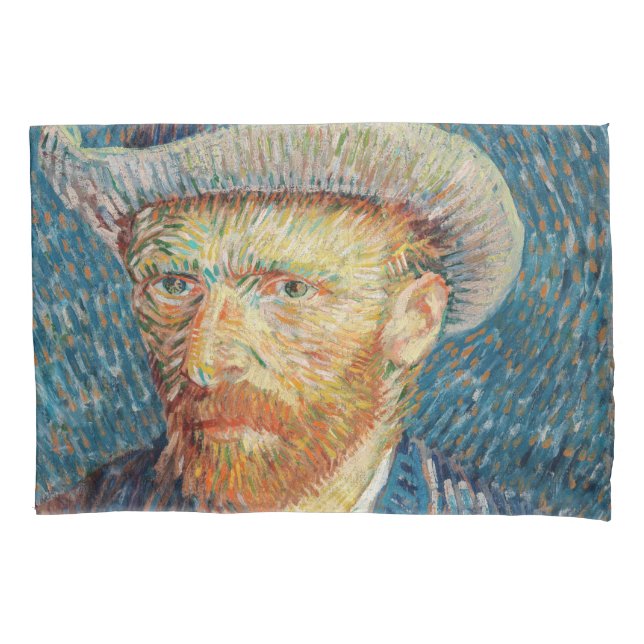 Housse D'oreillers Van Gogh - Autoportrait avec un Casquette gris (devant)