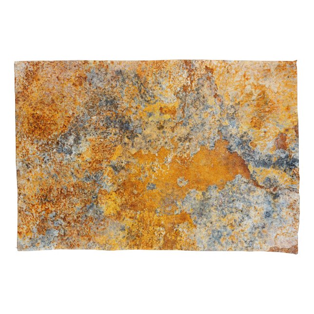 Housse D'oreillers Vieille texture rouille, grunge arrière - plan mét (devant)