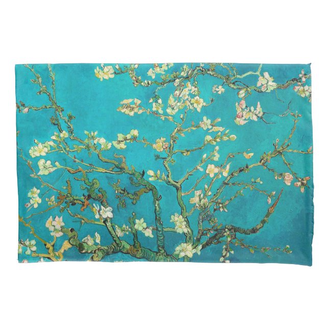 Housse D'oreillers Vincent Van Gogh Blossoming Almond Tree Floral Art (devant-gauche)