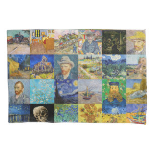Housse D'oreillers Vincent van Gogh - chefs-d'oeuvre Mosaic Patchwork
