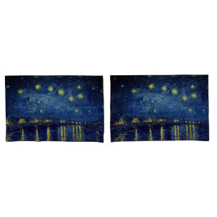 Housse D'oreillers Vincent Van Gogh "Nuit étoilée sur le Rhône"