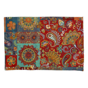 Housse D'oreillers Vintage Paisley Mandala Patchwork coloré