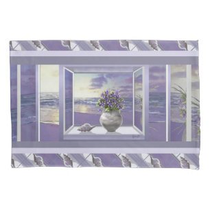 Housse D'oreillers violettes dans un bocal de lune