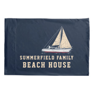 Housse D'oreillers Voile nautique Famille Plage Maison Bateau Personn