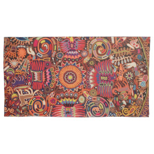 Housse D'oreillers Voyage tribal maya mexicain de Boho d'art d'Oaxaca
