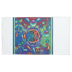 Housse D'oreillers Voyage tribal maya mexicain de Boho d'art d'Oaxaca