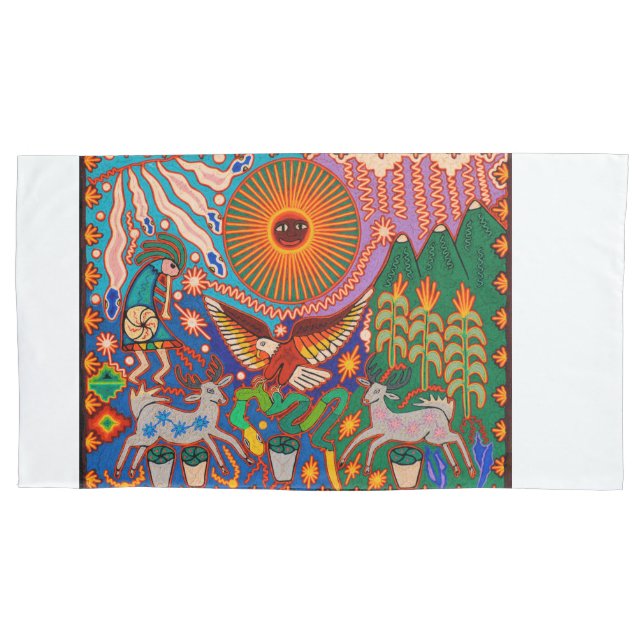 Housse D'oreillers Voyage tribal maya mexicain de Boho d'art d'Oaxaca (devant)