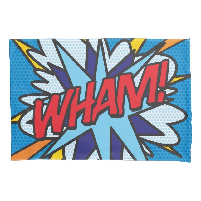 Housse D'oreillers WHAM BANG Fun Retro Combook Pop Art (devant)