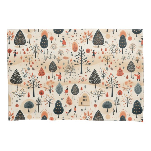 Housse D'oreillers Whimsical Woodland Grove Pillowcase (devant)