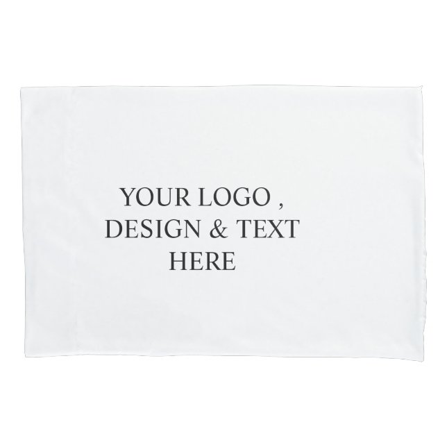 Housse D'oreillers White Personalized – Your Logo & Text Here (devant)