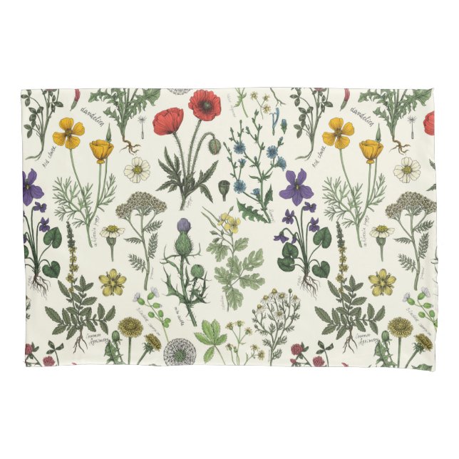 Housse D'oreillers Wildflowers collage (devant-gauche)
