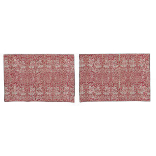 Housse D'oreillers William Morris Animaux Vintages Oiseaux Lapins Ros