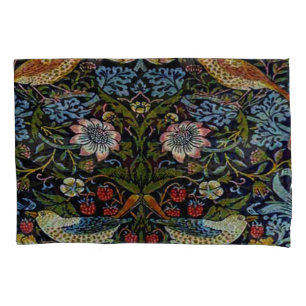 Housse D'oreillers William Morris beau motif, Art nouveau, vin