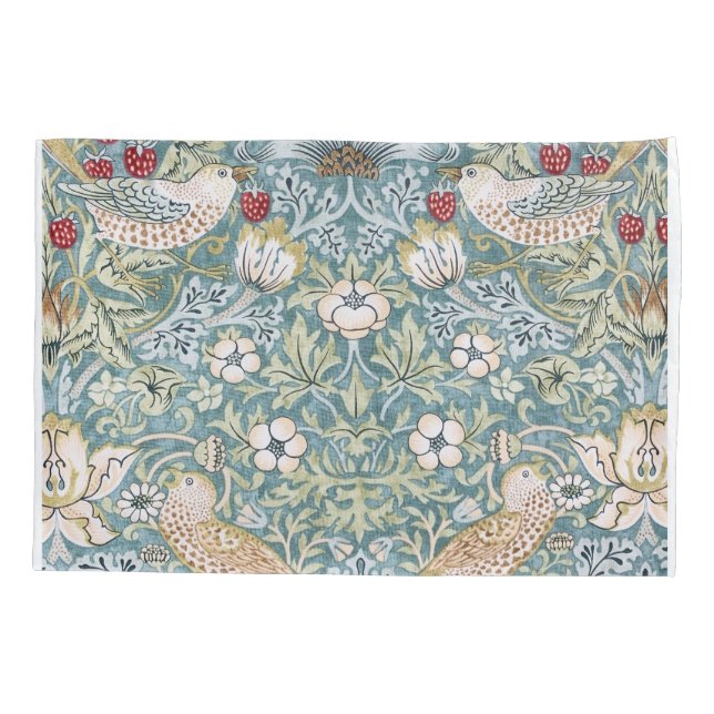 Housse D'oreillers William Morris Strawberry Thief Design de lumière (Dos)