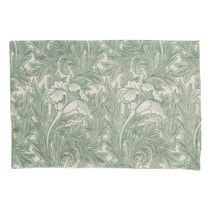 Housse D'oreillers William Morris Tulip Motif Sage Green
