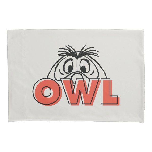 Housse D'oreillers Winnie l'Ourson| Owl Peek-A-Boo (devant)