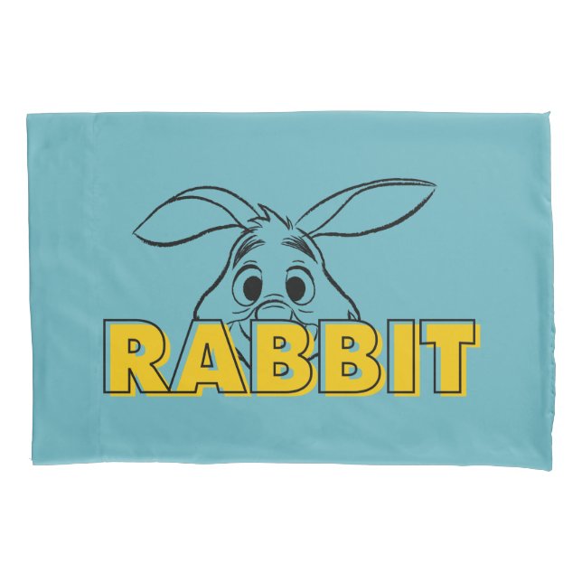 Housse D'oreillers Winnie l'Ourson| Peek-A-Boo de lapin (devant)