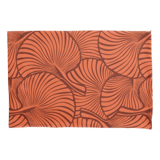 Housse D'oreillers Zebra Fan Palm Hawaiian Tropical Orange Reversible (devant)