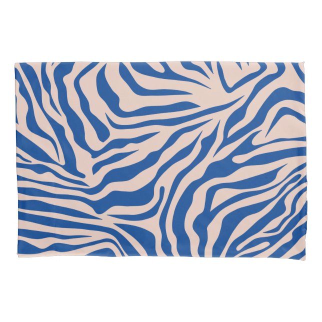 Housse D'oreillers Zebra Print Blue Zebra Stripes Poster de animal (devant)