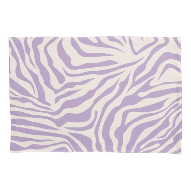 Housse D'oreillers Zebra Stripes Preppy Purple Wild Poster de animal (devant)
