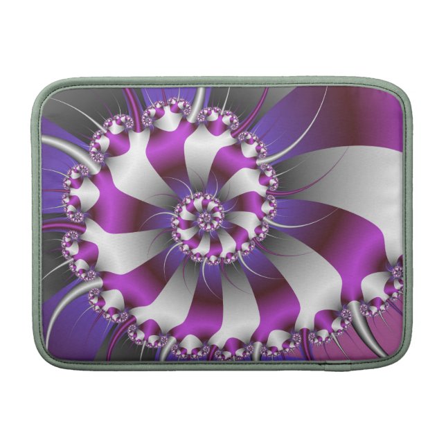 Housse Macbook Air Domaines de fractale (avec le logo) (Dos)