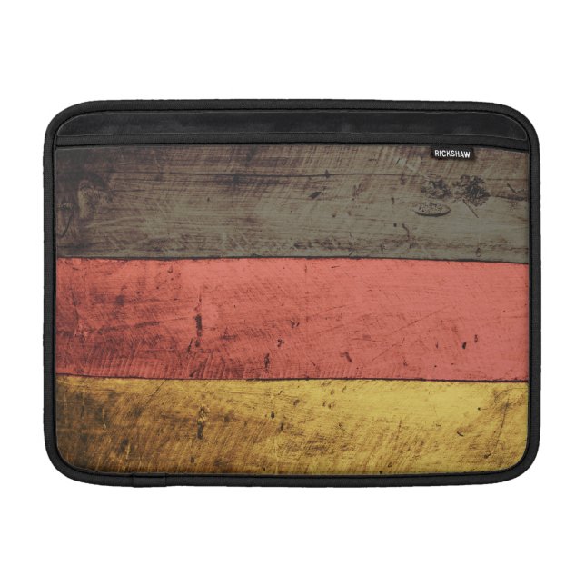 Housse Macbook Air Drapeau de l'Allemagne en bois (Devant)