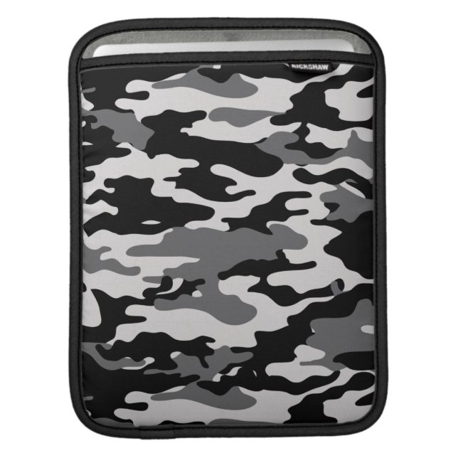 HOUSSE POUR iPad CAMO NOIR (Devant appareil)