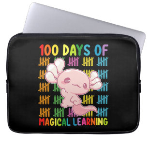 Housse Pour Ordinateur Portable 100 Jours d'apprentissage magique École d'Axolotl