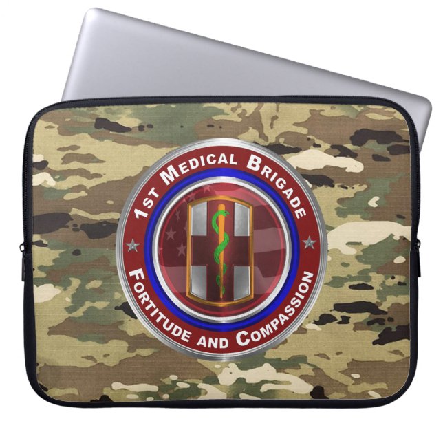 Housse Pour Ordinateur Portable 1re brigade Médicale (Devant)