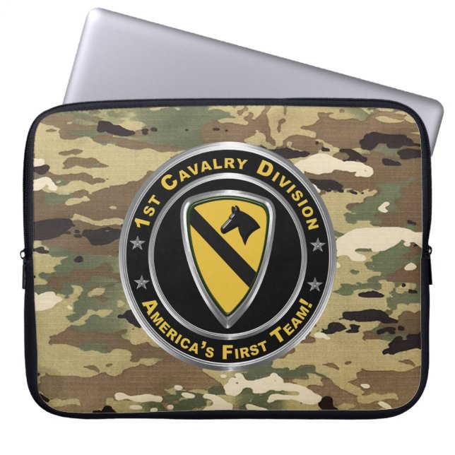 Housse Pour Ordinateur Portable 1re division de cavalerie (Devant)