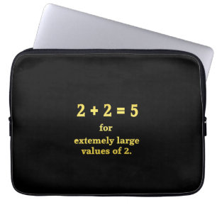 Housse Pour Ordinateur Portable 2 + 2 = 5 Blague de maths drôle