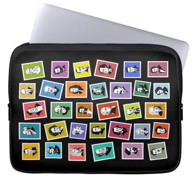 Housse Pour Ordinateur Portable 32 portraits graphiques des plus grands compositeu (Devant)