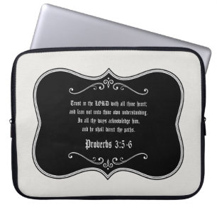 Housse Pour Ordinateur Portable 3:5 de proverbes - cadeau chrétien fait sur