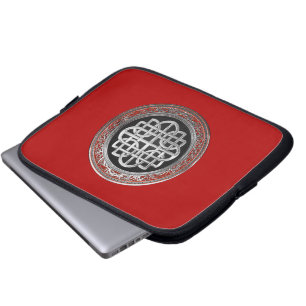 Housse Pour Ordinateur Portable [400] Croix du noeud d'argent celtique sacré