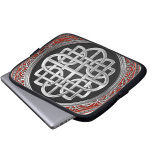 Housse Pour Ordinateur Portable [400] Croix du noeud d'argent celtique sacré