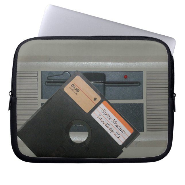 Housse Pour Ordinateur Portable 5.25 Disquette et ordinateur rétro (Devant)