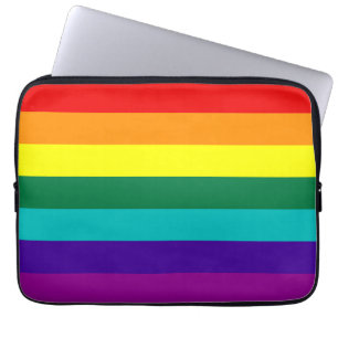 Housse Pour Ordinateur Portable 7 Stripes Gay pride Arc-en-ciel Drapeau Portable