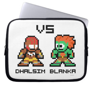 Housse Pour Ordinateur Portable 8bit Dhalsim CONTRE Blanka