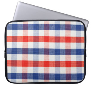 Housse Pour Ordinateur Portable à damiers pièce de tissu de style vintage