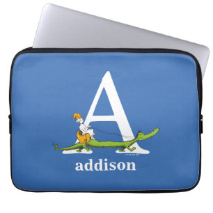 Housse Pour Ordinateur Portable ABC du Dr Seuss : Lettre A - Blanc   Ajouter Votre