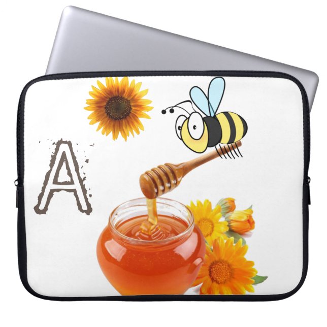 Housse Pour Ordinateur Portable Abeille de miel à manches pour ordinateur portable (Devant)