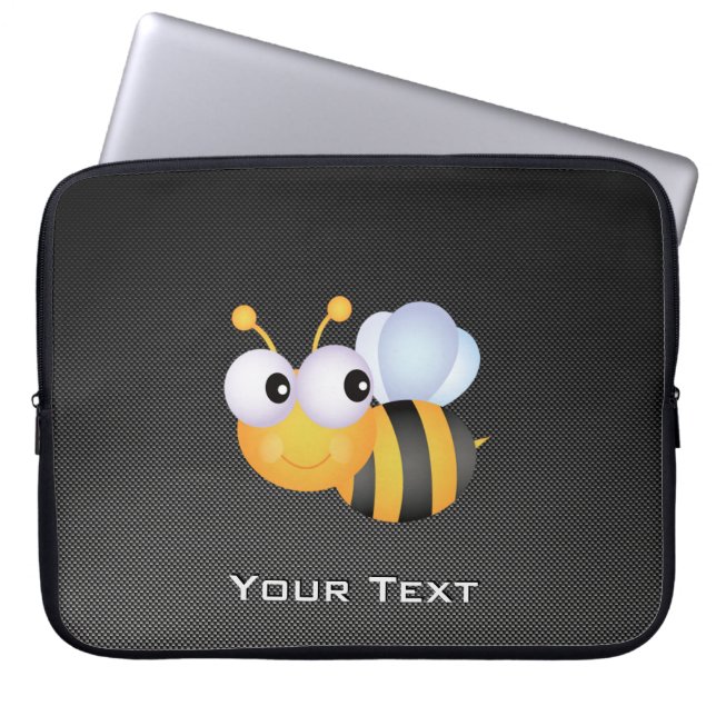 Housse Pour Ordinateur Portable Abeille mignonne ; Lisse (Devant)