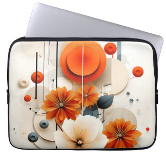 Housse Pour Ordinateur Portable Abstract Geometric Floral
