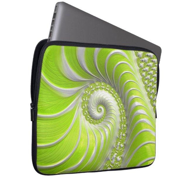 Housse Pour Ordinateur Portable Abstract Lime Green (Devant droit)