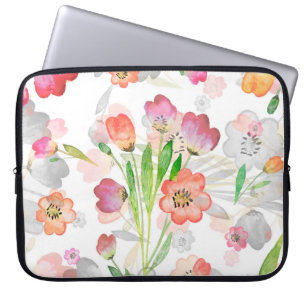 Housse Pour Ordinateur Portable abstraction motif sans couture composition florale